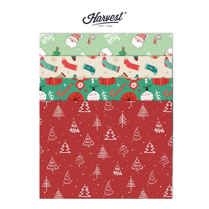 

Kertas Kado Natal Harvest / Wrapping Paper Xmas Glory - Paket isi 4