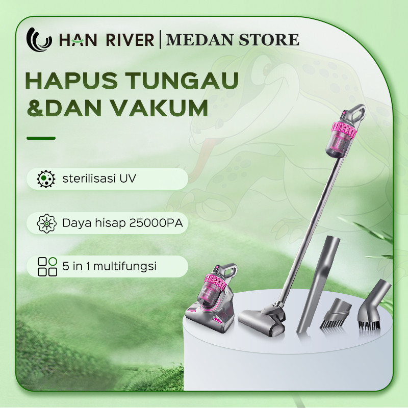 【Pengiriman Dari Medan】HAN RIVER  Vacum Cleaner 25000PA Cordless 5-in-1 Vacuum Cleaner Penyedot Debu