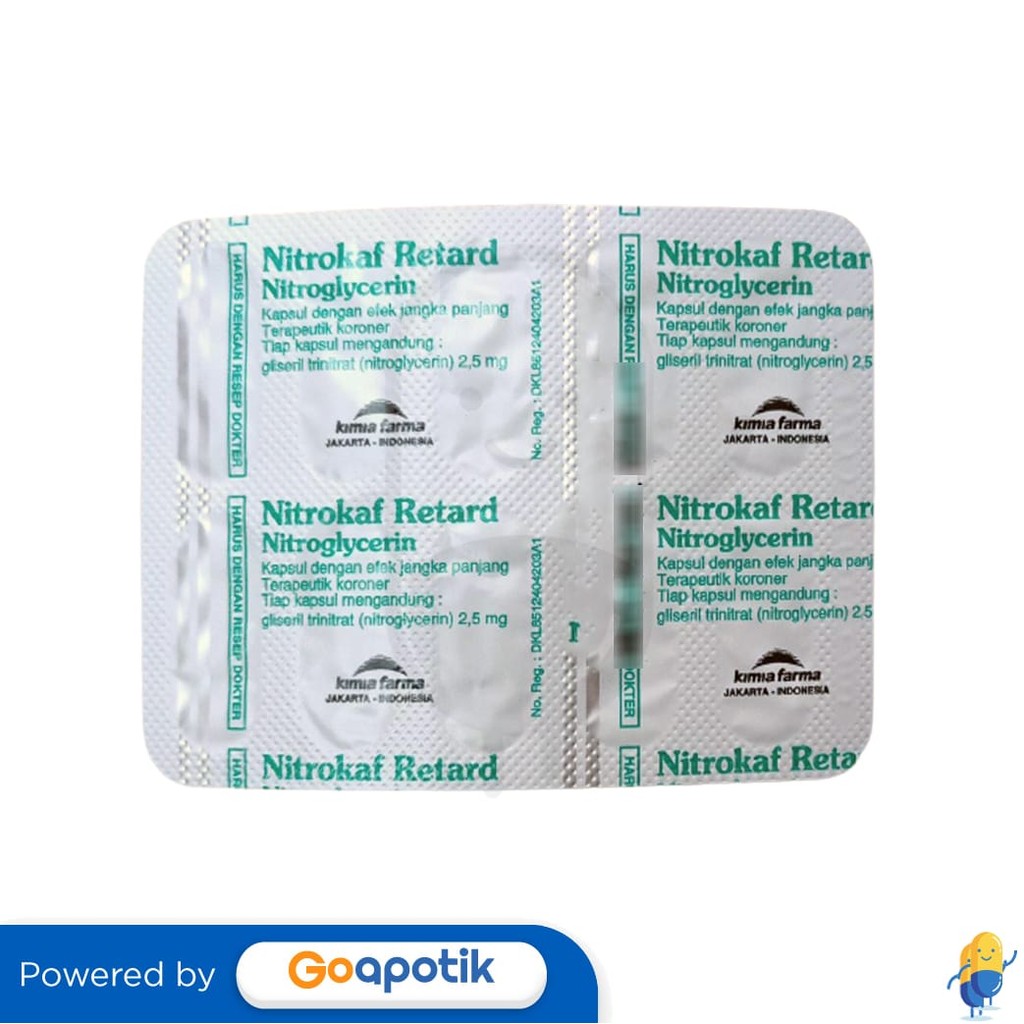 Nitrokaf Retard 2.5 Mg Strip 10 Kapsul