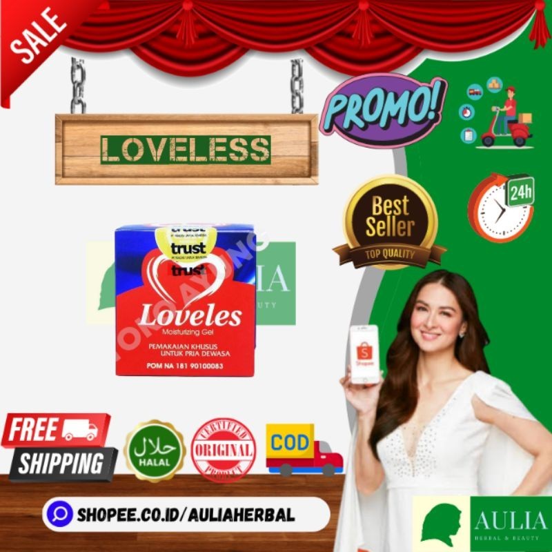 ORIGINAL 100% Loveles - Loveless Moisturizing Gel Asli Original 100%