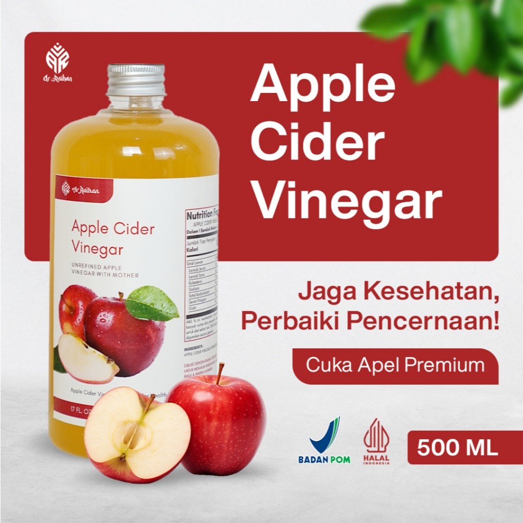 

Cuka Apel Premium 500ML With The Mother - Cuka Apel Original -Apple Cider Vinegar-cuka apel terlaris