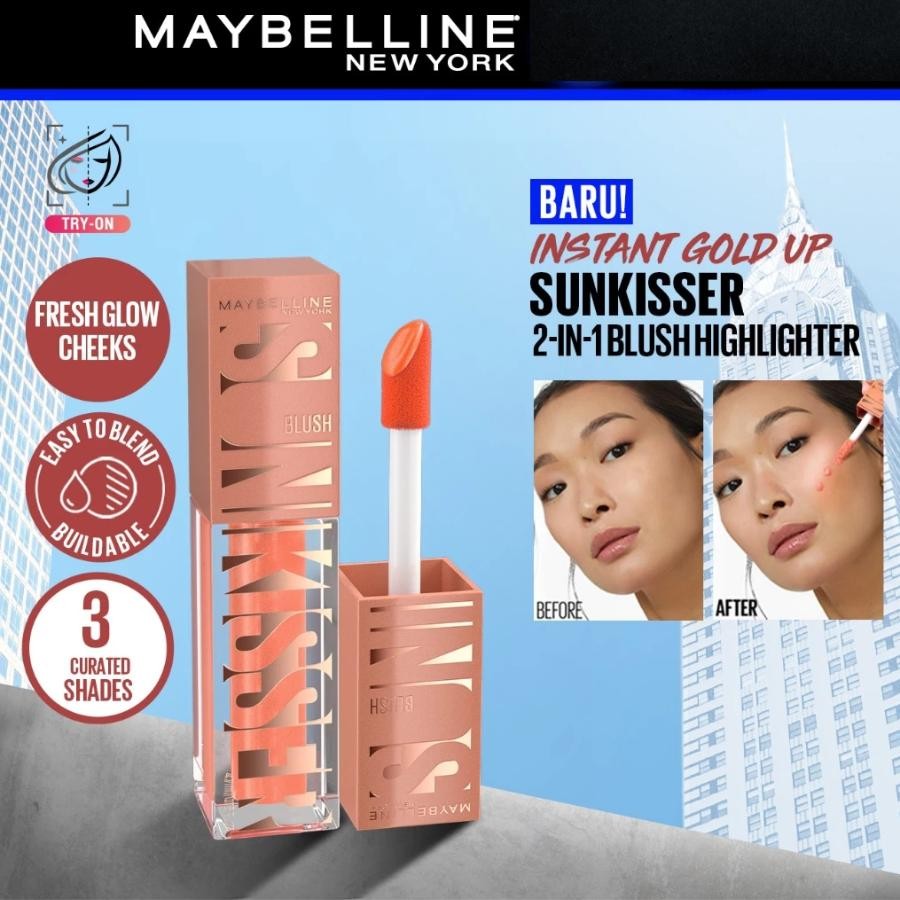 AB - Maybelline Sunkisser Liquid Blush [4.7ml]/ Instant Fresh Cheeks Glow Matte Cream Blush Liquid B