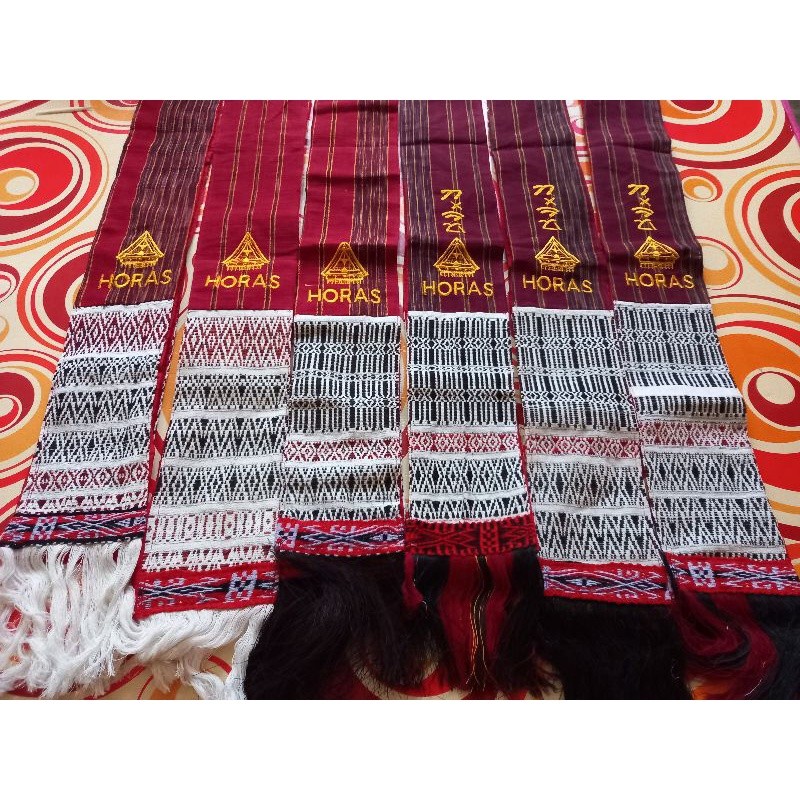 TERMURAH Syal Stola Ulos Tenun Khas Batak Ukuran 10x160 Cm yg87