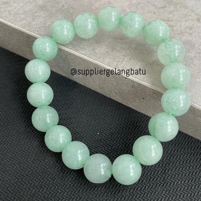 READY GELANG BATU GIOK hongkong bersertifikat asli jade natural stone bracelet - 10
