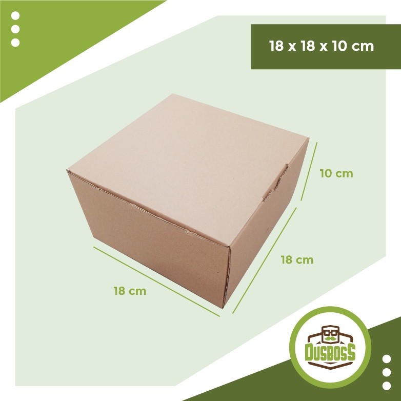 

kardus 18 x 18 x 10 cm --Diecut dan easy usage--