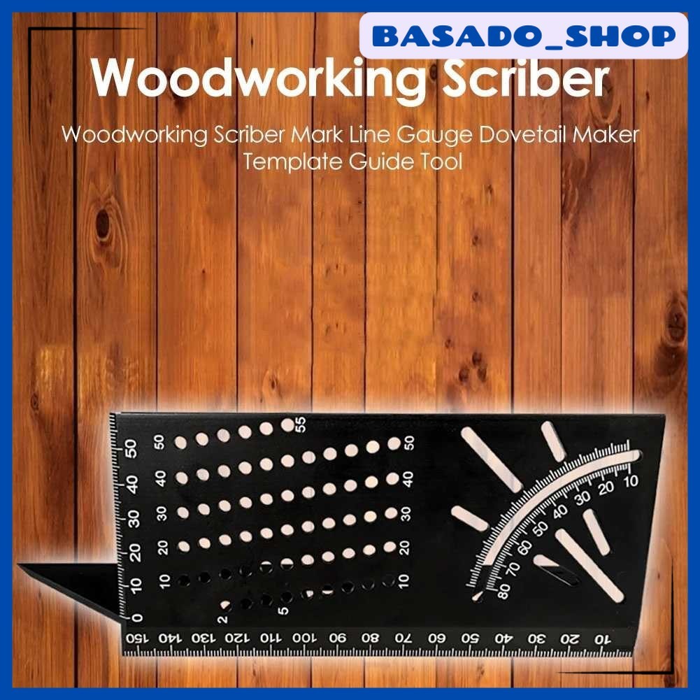 

Penggaris Angle Ruler Mark Line 3D Measuring Tool Aluminium - M142