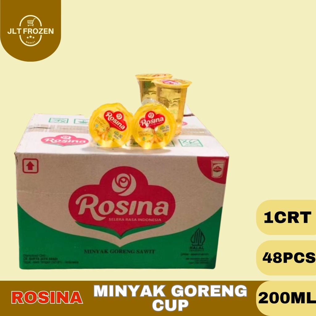 

Rosina Minyak Goreng / Minyak Goreng Sawit Kemasan Cup 200ml 1 Carton / 48 Pcs