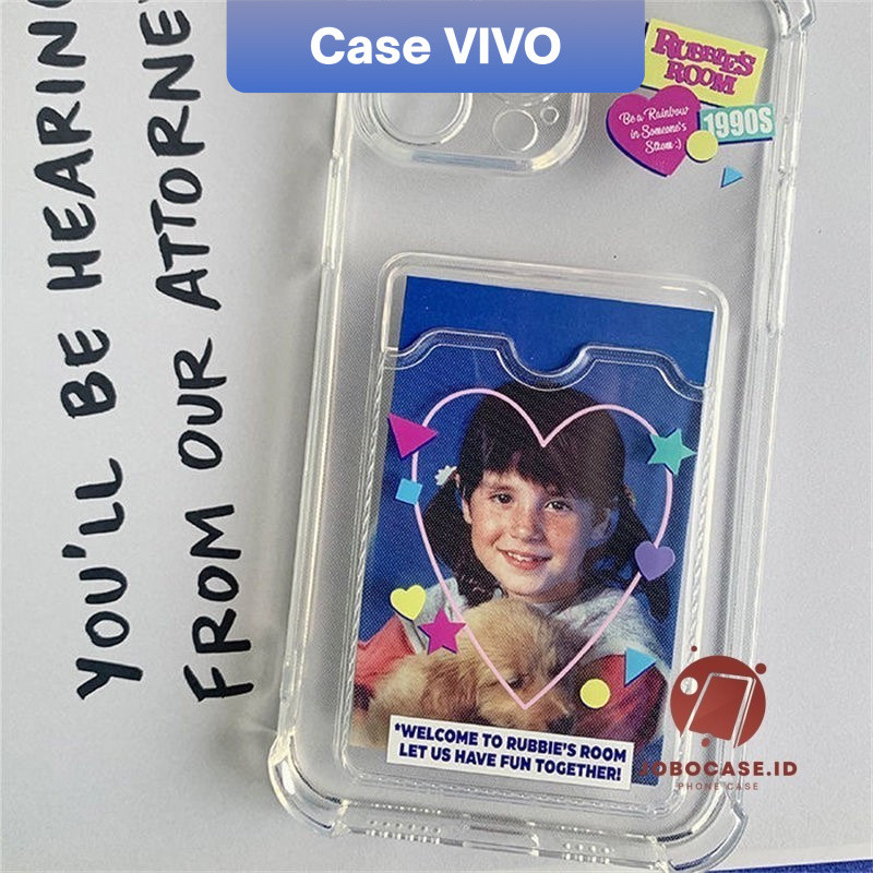 Case Vivo Rubbies Room card case holder Y100 Y30 Y27 Y36 Y17S Y35 Y31 Y33S Y33T V27 PRO V27E V23E V2