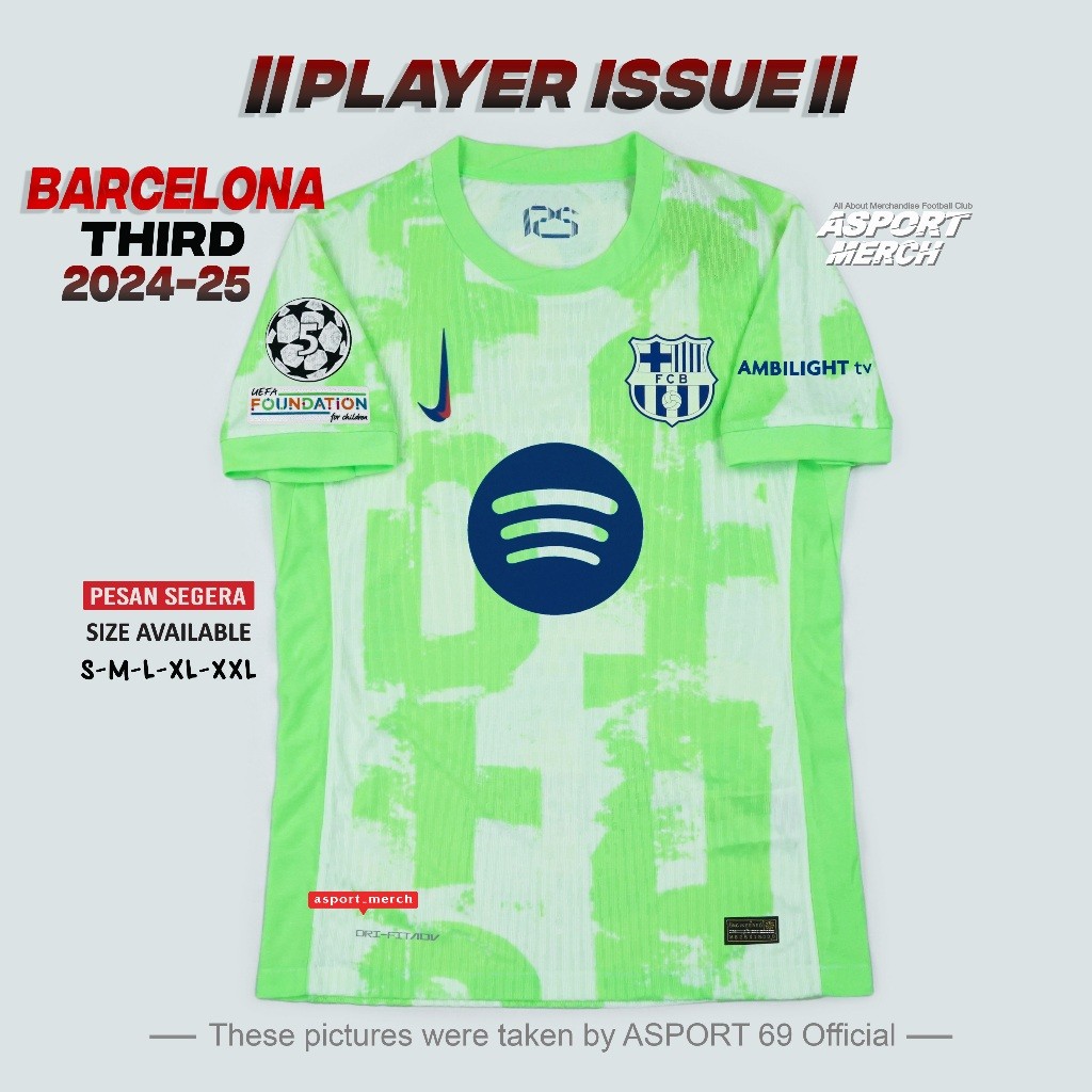 ASPORT PLAYER ISSUE BARCA 3rd THIRD 24 25  BARCELONA THIRD 2024 2025 PI