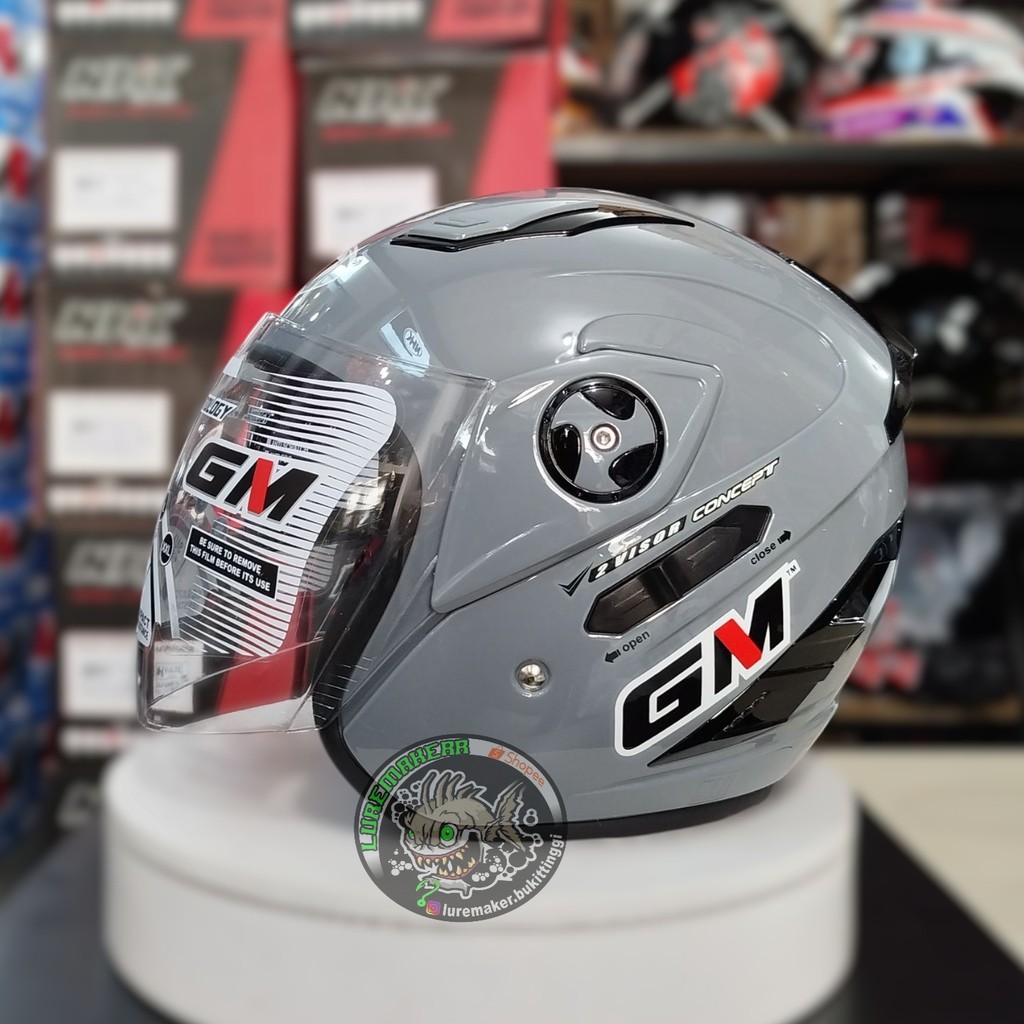 HELM GM INTERCEPTOR DIM GREY DOUBLE VISOR