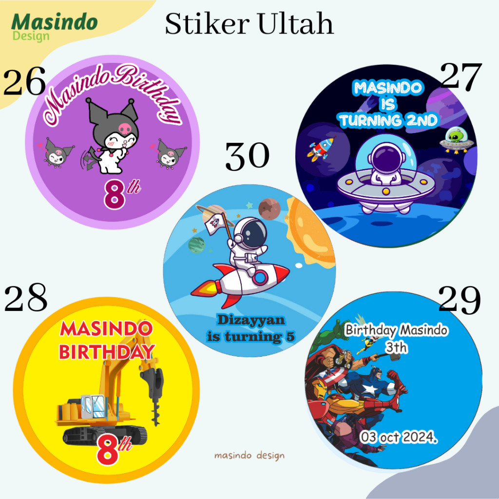 

Stiker Aqiqah Stiker Ulang Tahun Anak | Stiker Happy Birthday | Stiker Khitanan Tinggal Tempel