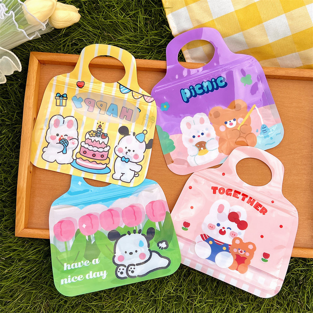 

10/40 Pcs Cute Sealed Pocket Cartoon Sealed Bag Handheld Storage Bag Children's Day Gift Packaging Bag Self sealing Bag
