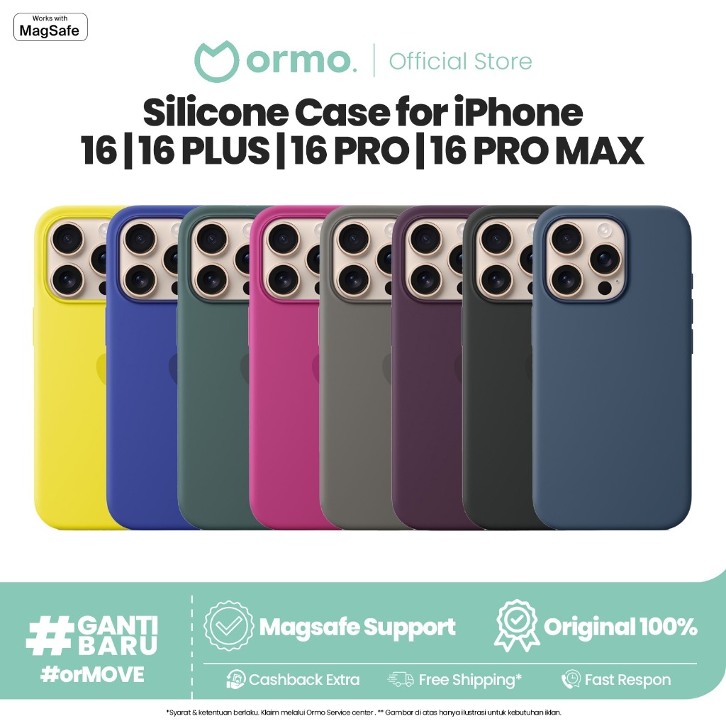 New Ormo Silicone Case Magsafe iPhone 16 PRO MAX PLUSPremium