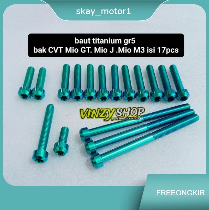 BAUT TITANIUM Gr5 BAK CVT Mio J Mio GT Mio M3 isi 17pcs