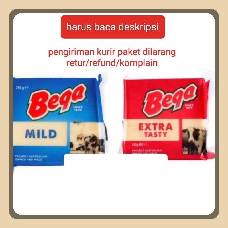 

[ BEGA ] mild / bega extra tasty 250 gr block [ BACA DESKRIPSI ] keju cheddar cheese blok