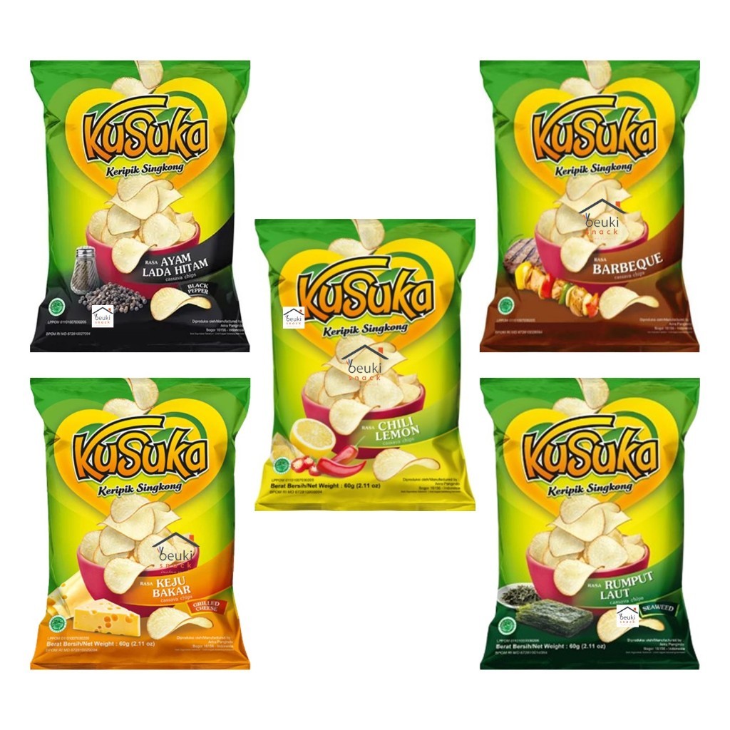

Kusuka Keripik Singkong 60gr / Kripik Singkong 60 gram (1 bungkus)