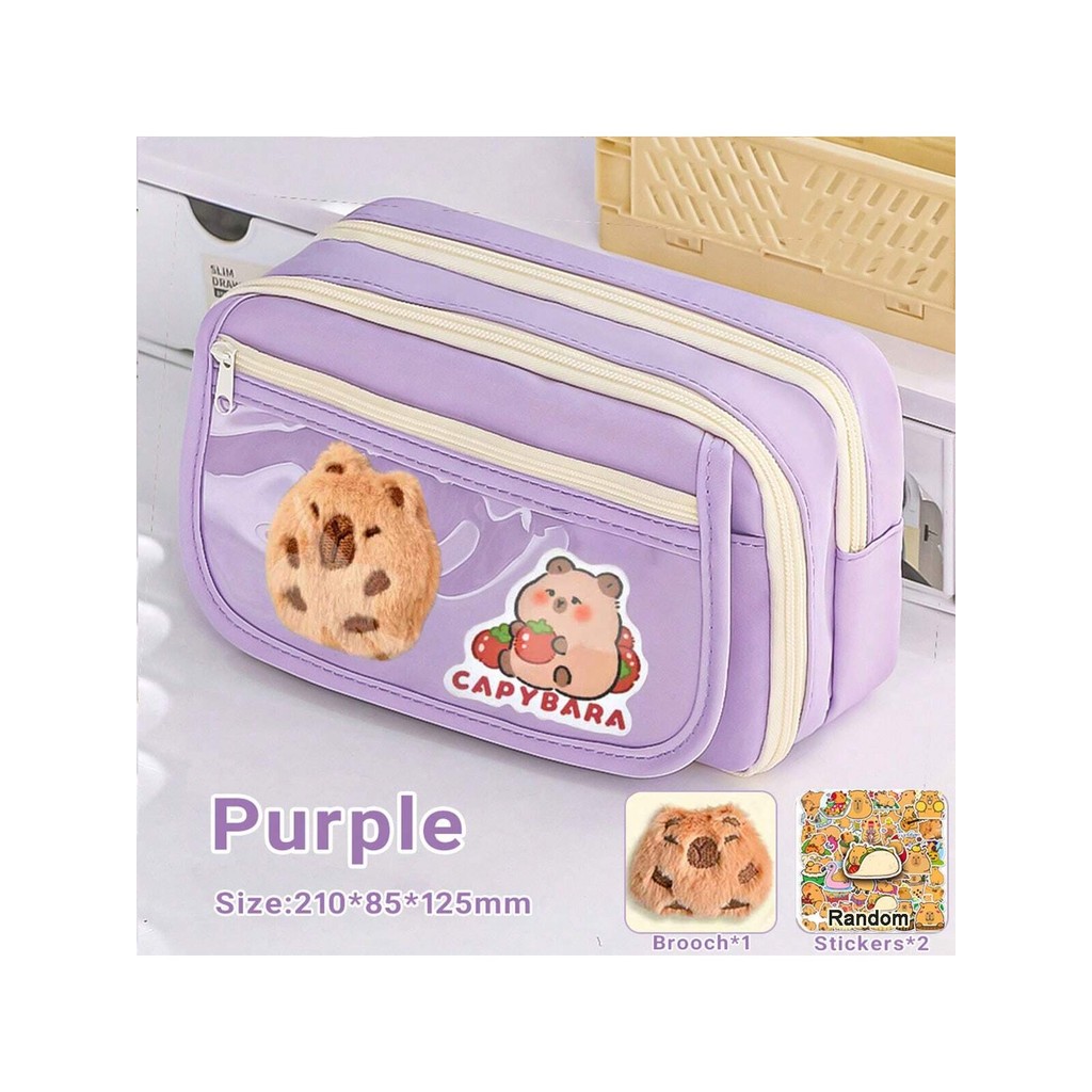 

1Pc Large Capacity Pencil Case Flip Cover Stationery Pencil Bag Simple Stationery Storage bag S ool Office Supplies Stationery