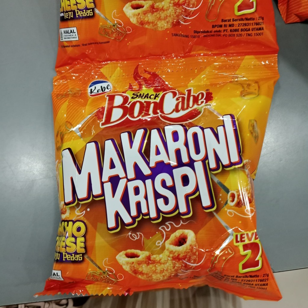 

BonCabe Makaroni Lv 2 Rasa Keju Pedas 27g