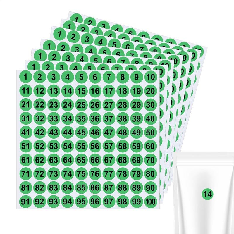 

Numbered Stickers 7X Inventory Number Sticker Labels 1 Inch Round Adhesive Decal 1 To 100 For Outdoor Indoor Locker Storage
