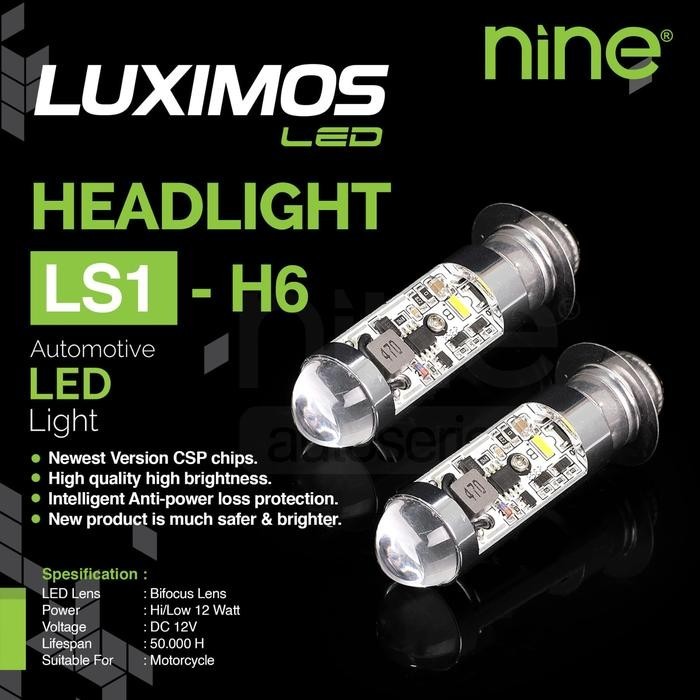 LUXIMOS LED H6 LS1 LAMPU LED MOTOR LASER M5 H6 BEBEK MATIC 2 WARNA BEAT VARIO MIO DLL