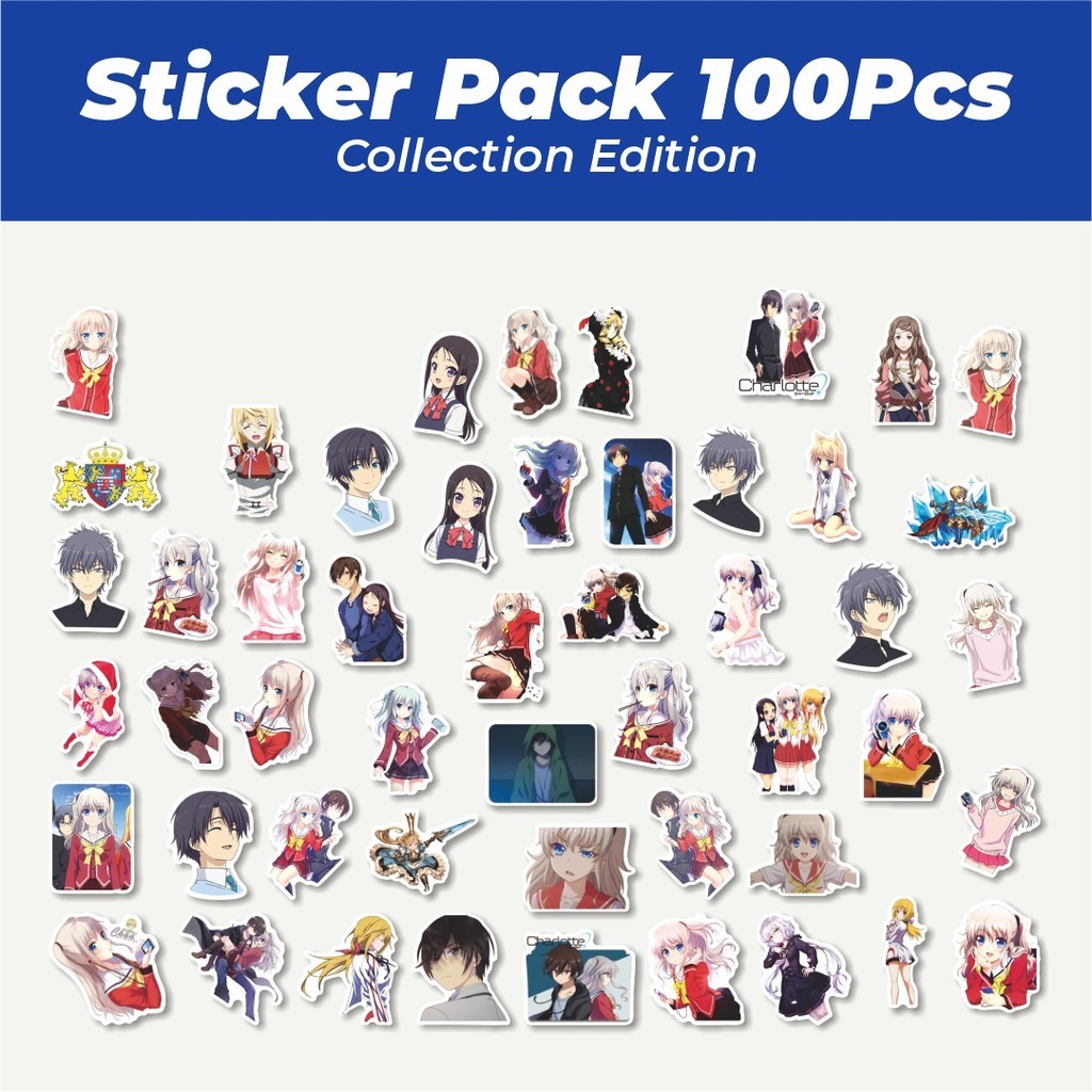 

Hot Sticker Anime Charlotte Lucu Anti Air Stikers Berperekat Waterproof Sticker Decal Buat Motor Helm Buku Journal Koper Casing HP Laptop Botol Minum