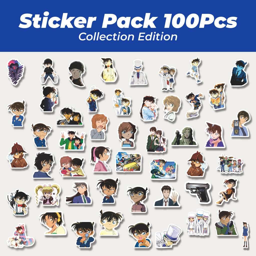 

Hot Sticker Anime Detective Conan (Meitantei Konan) Lucu Anti Air Stikers Berperekat Waterproof Sticker Decal Buat Motor Helm Buku Journal Koper Casing HP Laptop Botol Minum