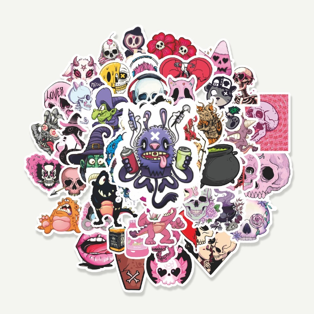 

Sticker Pack Stiker Skull [Tengkorak] 2 | Sticker TUMBLR | Stiker LAPTOP KOPER HELM