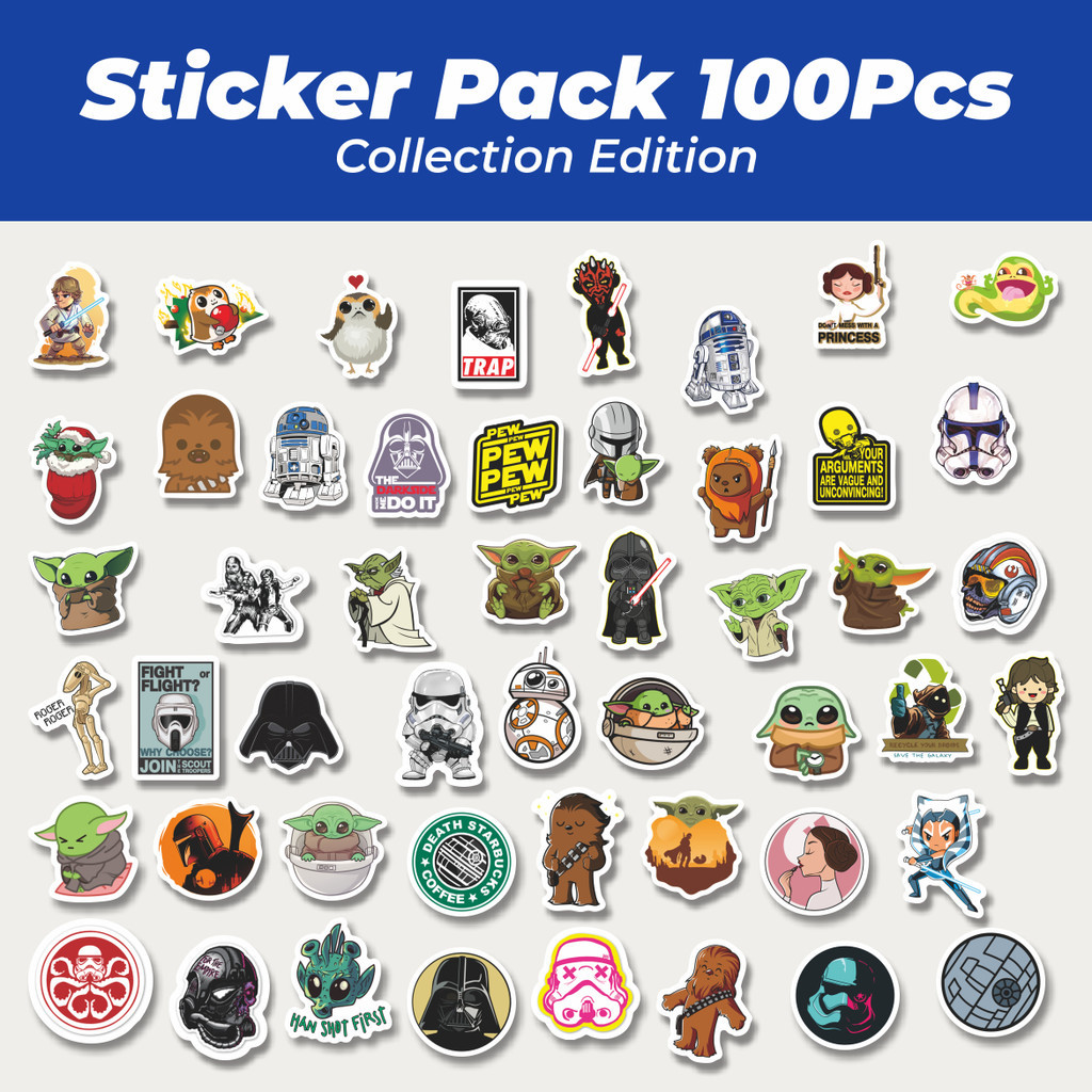 

Hot Stiker Kartun Star Wars Cute Stiker Lucu Anti Air Stikers Berperekat Waterproof Sticker Decal Buat Motor Helm Buku Journal Koper Casing HP Laptop Botol Minum