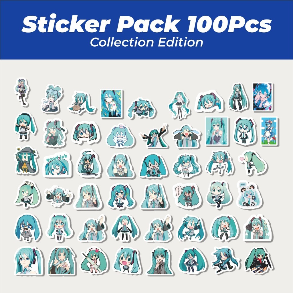 

Hot Stiker Anime Hatsune Miku Lucu Anti Air Stikers Berperekat Waterproof Sticker Decal Buat Motor Helm Buku Journal Koper Casing HP Laptop Botol Minum
