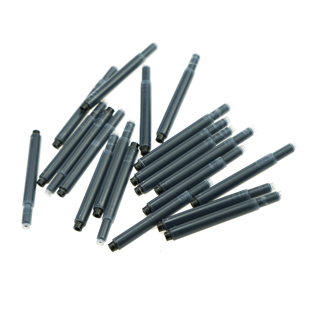

INK SUPPLIES--20PCS Original Kaco Fountain Pen Ink Cartridges for Kaco EDGE Pens, Compatible with European Standards Pens, Black