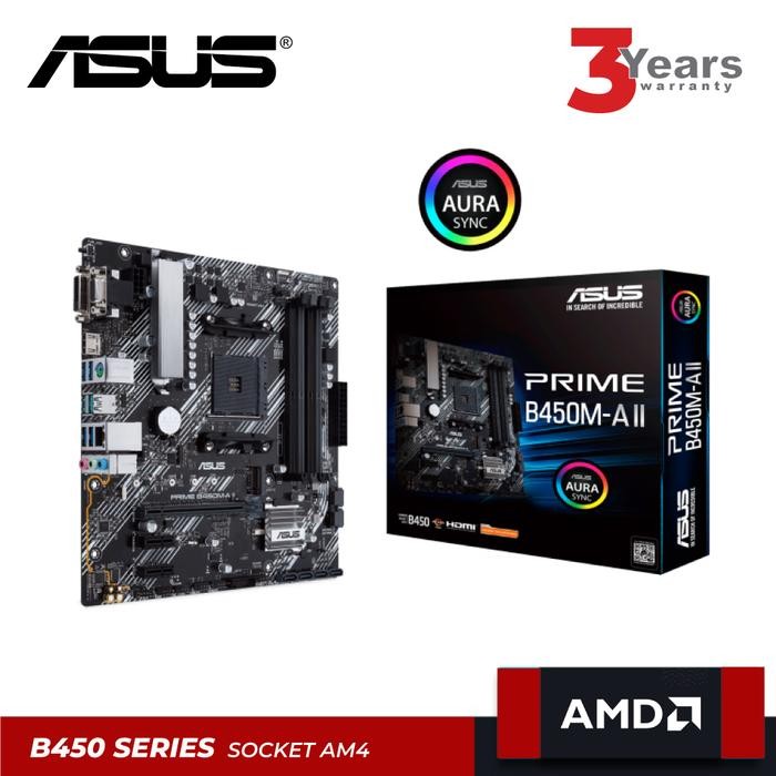 ASUS PRIME B450M-A II (AMD B450, AM4, DDR4) RYZEN