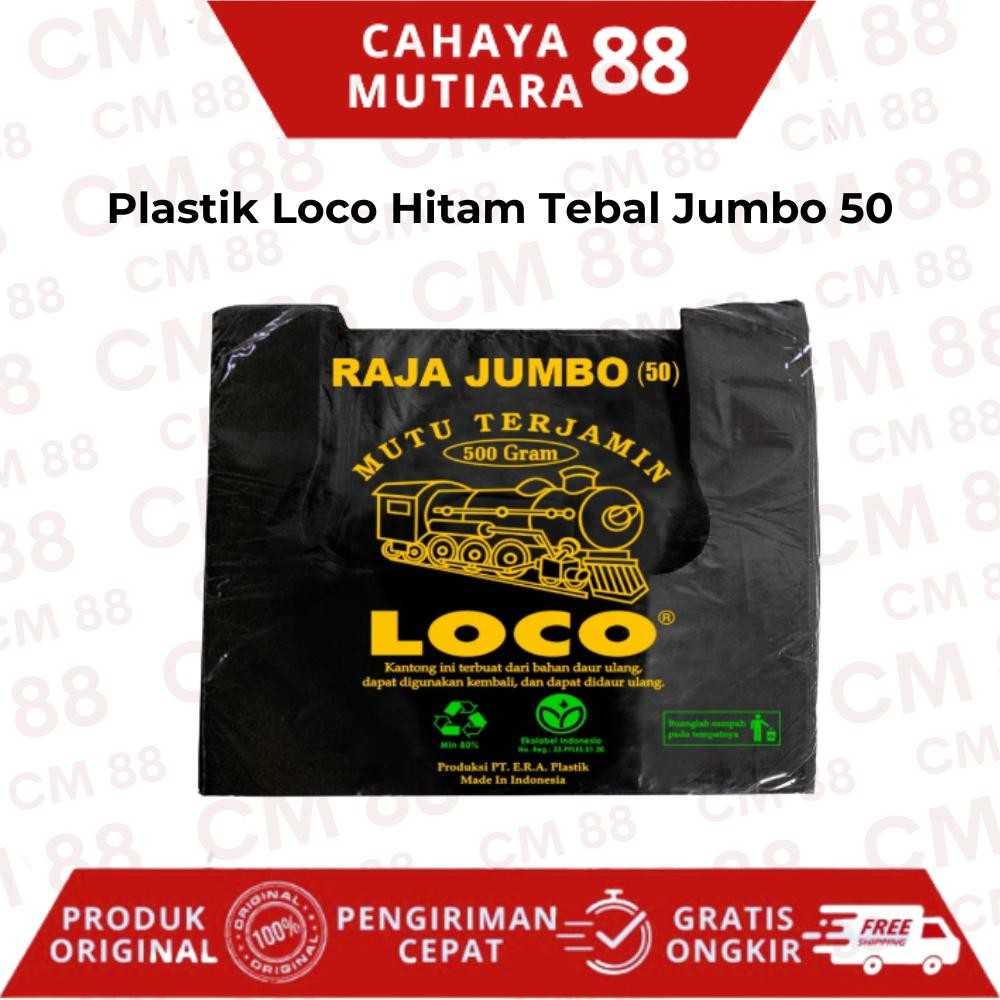 

Kantong Plastil/Kresek/Plastic Bag Hitam Tebal Jumbo 50 Loco (Pak)