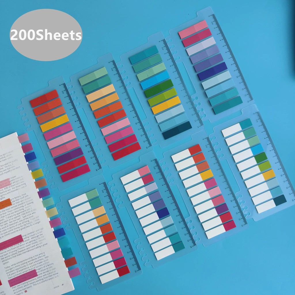 

200 Sheets Stickers Transparent Sticky Notebook Pads Notepads Clear Bookmark Read Book Stationery School Supplie