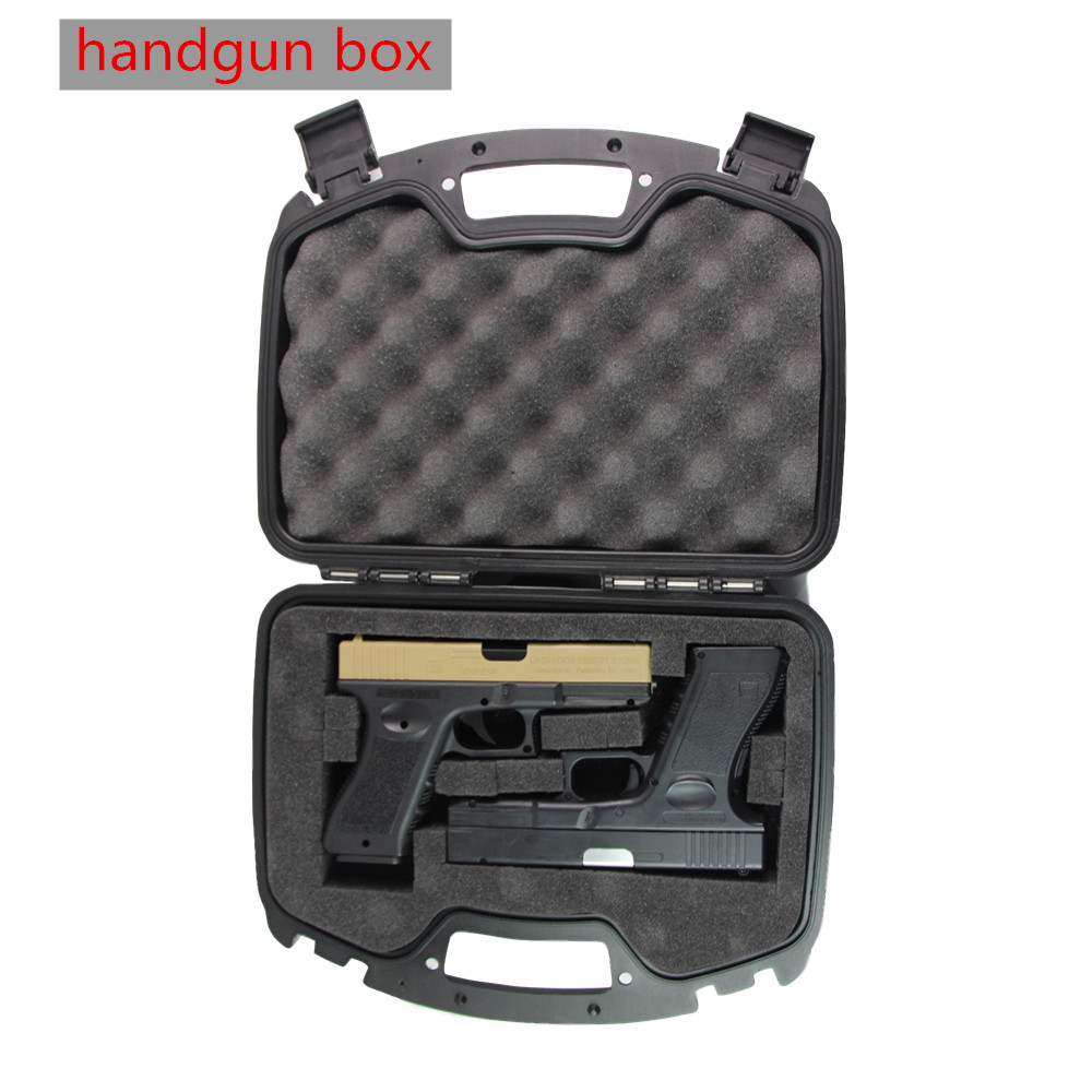 High Quality Airsoft ABS Tactical Hard Pistol Box Hunting Carry Case Gun Case Padded Foam Lining for