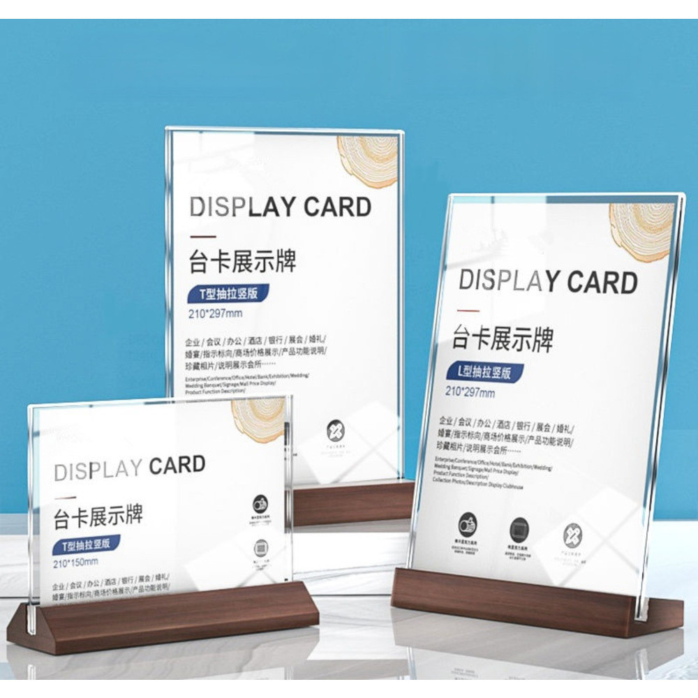 

A6 10x15cm Double-sided Acrylic Sign Holder Display Stand Price Label Tags Menu Paper Flyer Holder Photo Picture Poster Frame