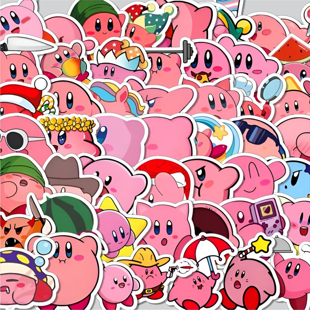 

Stiker Cutting Pack Stiker Kirby Isi 100Pcs Series Aesthetic Lucu Keren Untuk Koper Bahan Vynil