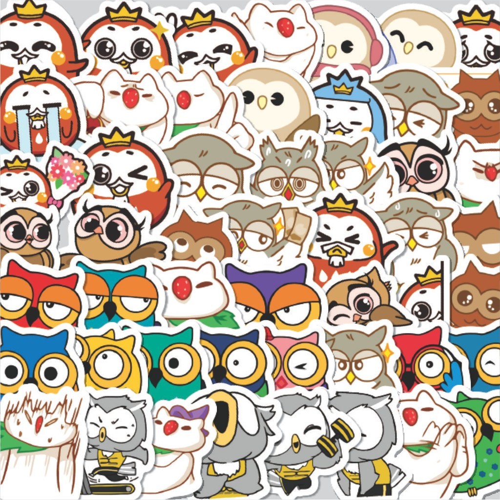 

Stiker Cutting Pack Stiker Hewan Burung Hantu Isi 100Pcs Series Aesthetic Lucu Keren Untuk Koper Bahan Vynil