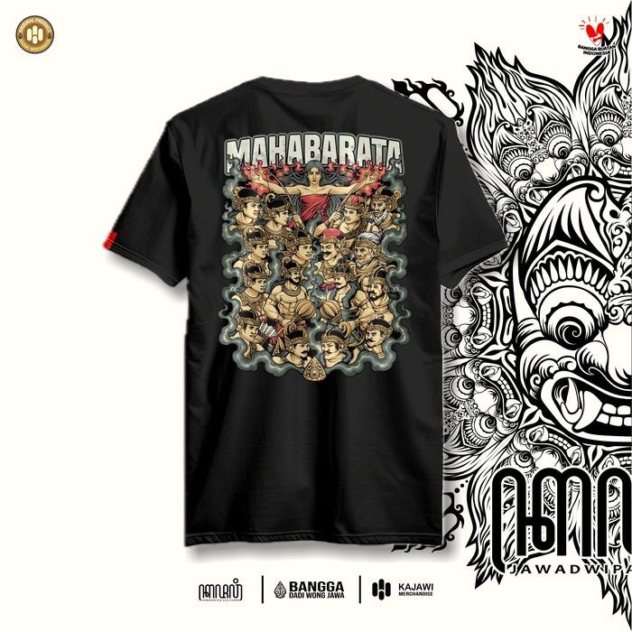 (TOP) Kaos Distro Budaya Wayang Pria dan Wanita Kajawi Ramayana  Mahabarata Sablon Plastisol Gratis 