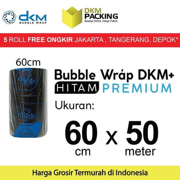 

Plastik Bubble Wrap Hitam 60cm x 50m DKM PLUS Bubblewrap ROLL [terlaris]