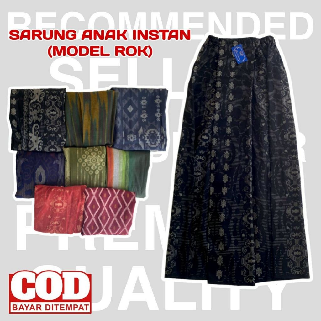 Sarung Anak Instan Model Rok / Sarung Instan Anak Laki Laki / Sarung Batik Anak Model Rok / Sarung A