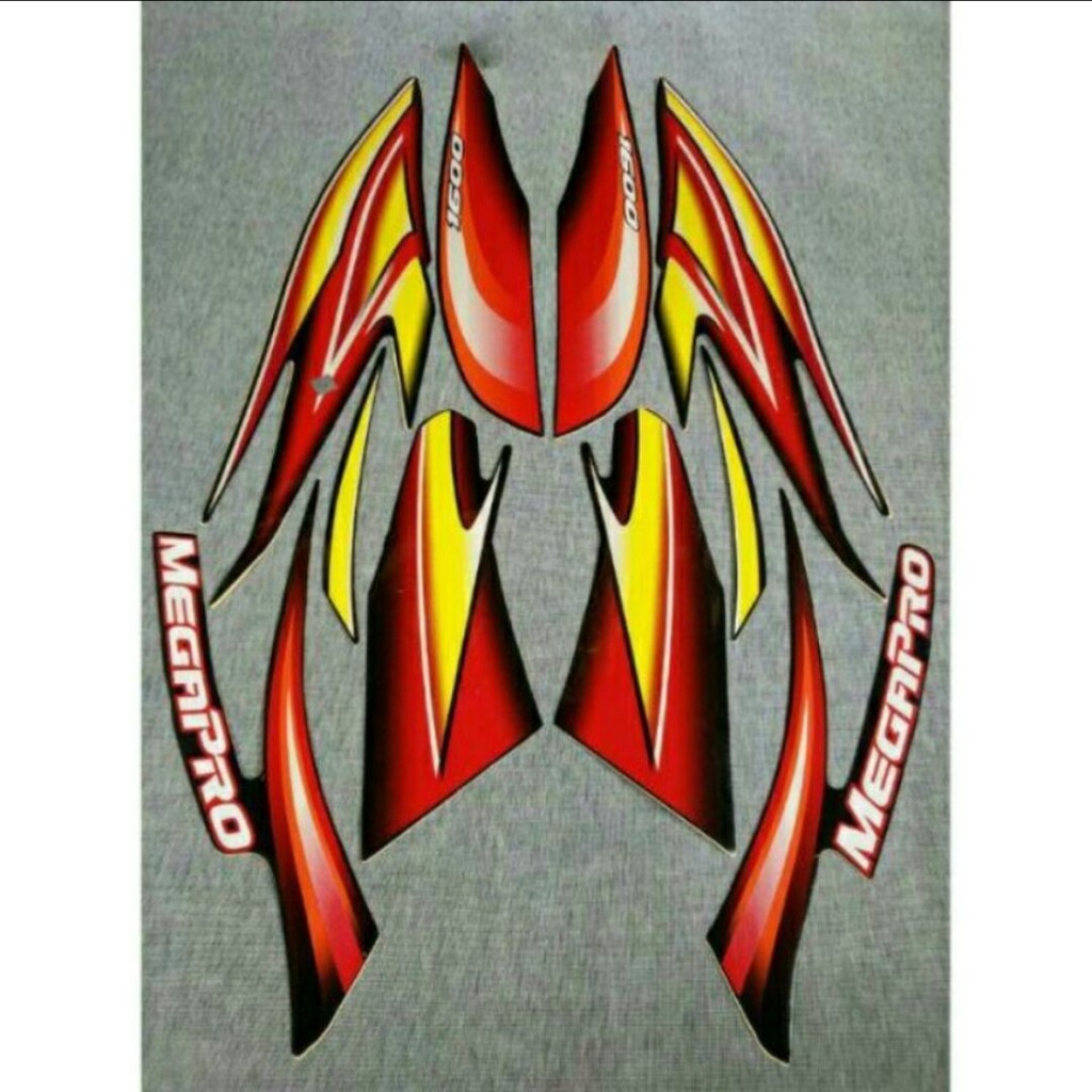Striping Ori body Honda Megapro 2004 stiker bawaan original bodi honda megapro primus megapro cw