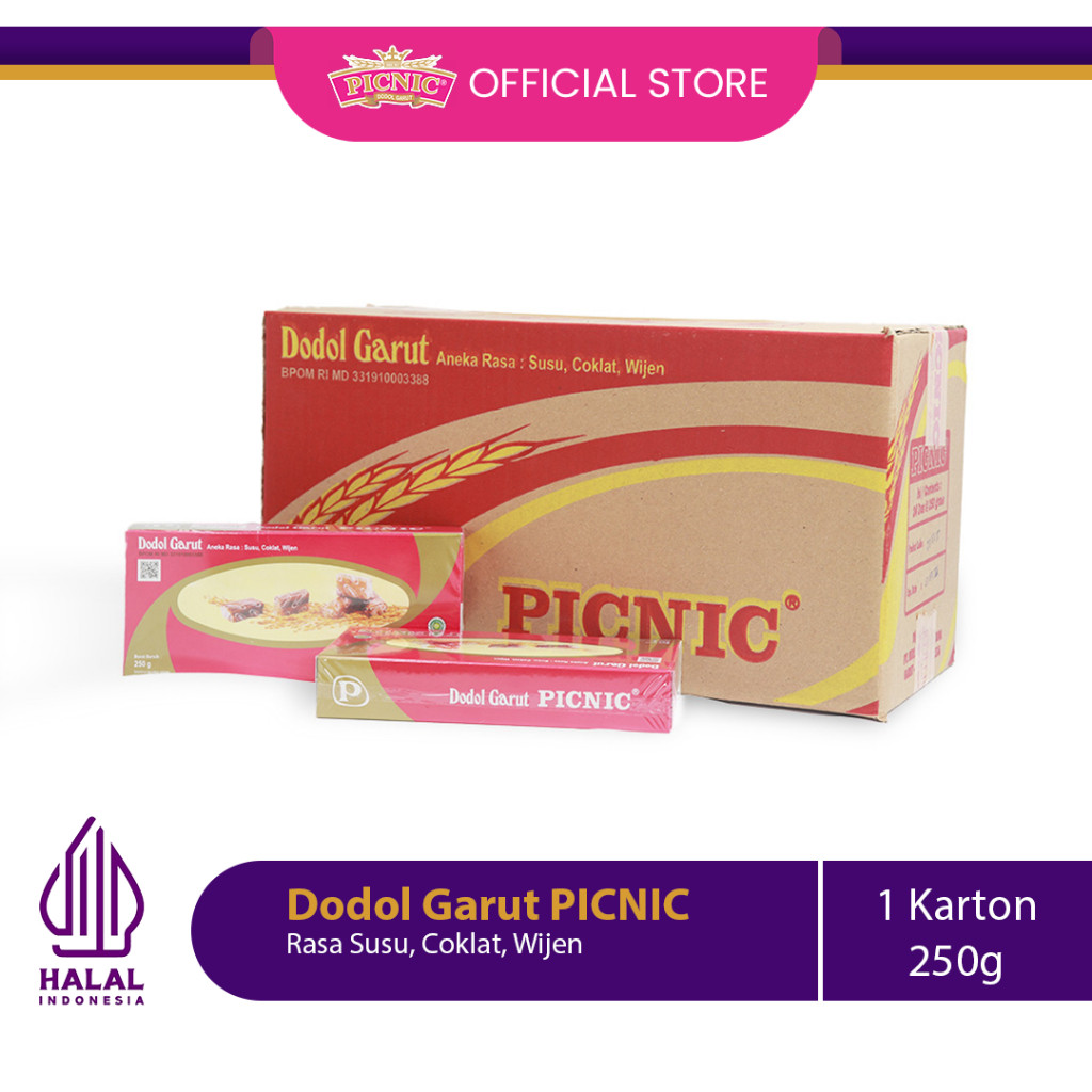 

Dodol Garut PICNIC 250g (1 karton) Brand luxury jelita