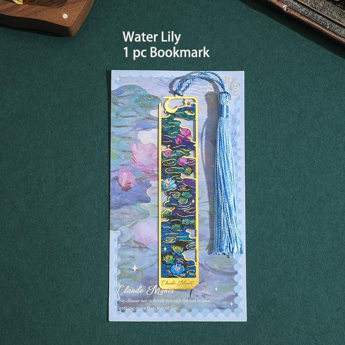 

bookmark painting metal floral chinese style retro pembatas buku sunflowers - SS03