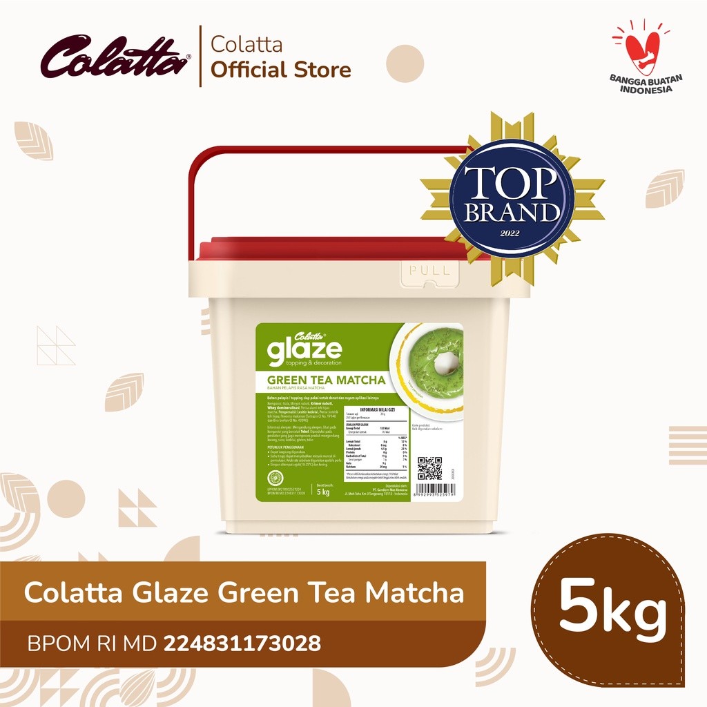 

Colatta Glaze Green Tea - Bahan Pelapis Rasa Green Tea 5Kg