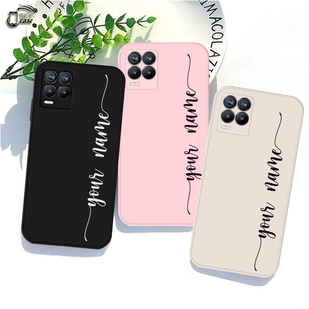 SOFTCASE MACARON CUSTOM NAMA REALME 8 PRO 8i REALME 7 REALME 7i REALME 6 REALME 6 PRO REALME 5 REALM