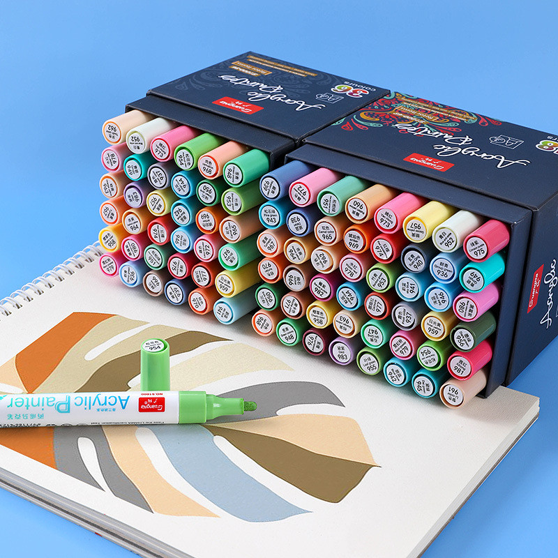 

Morandi Acrylic Paint Marker for Drawing Coloring Art Markers Acrylic Pen Color Painting Scrapbooking Stationery Art Supplies