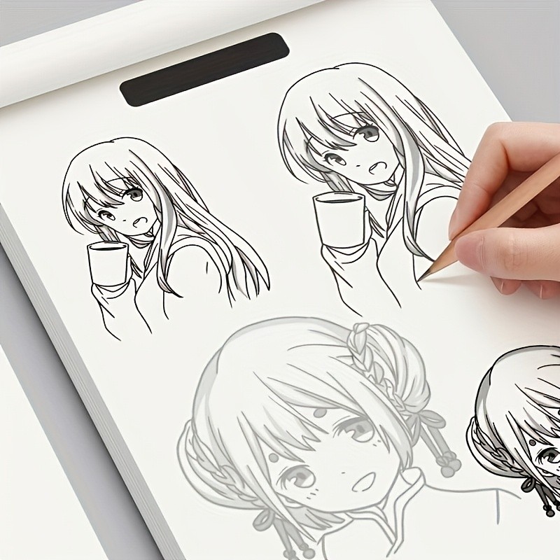 

Anime Character Line Art Drawing Book for Beginners – 48 Pages of Simple Hand-Drawn Outlines for Tracing & Practice