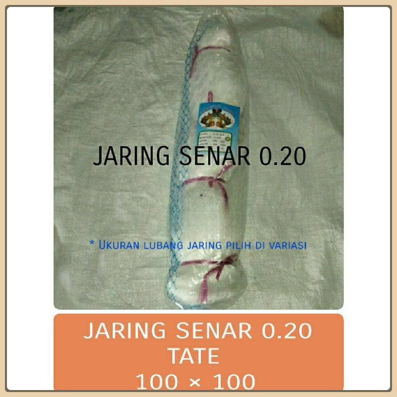 JARING SENAR 0.20 MM 100x100 TATE JARING IKAN