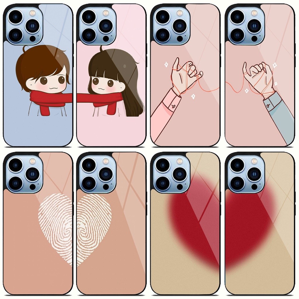 (RJ54) Case Couple Cute Aesthetic Glossy Custom Casing All Type