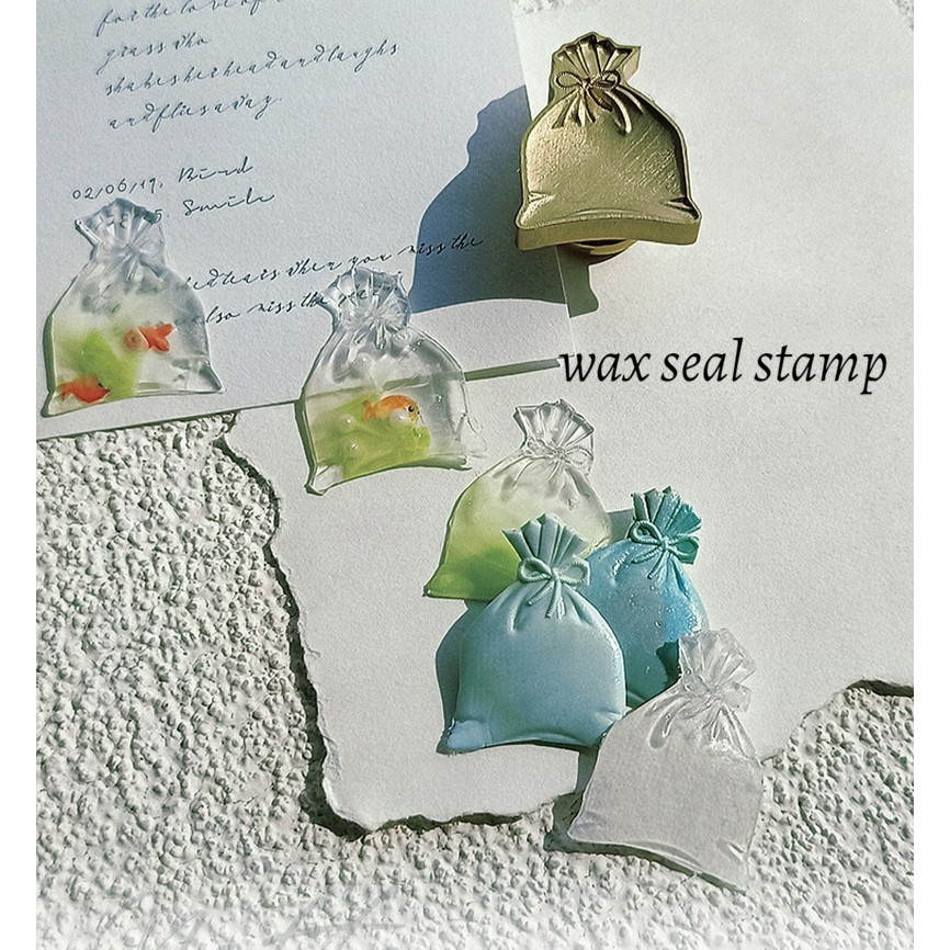 

Exquisite 3D Fish Bag Wax Seal Stamp Unique Multi-Layer Embossed Design For Sealing Wax, DIY Envelope & Scrapbooking Crafts
